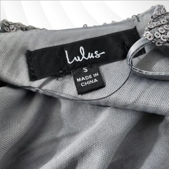 2/$30 Lulus Sparkling Glimpse Grey Sequin Sleeveless Cami Top Size S - Picture 5 of 8